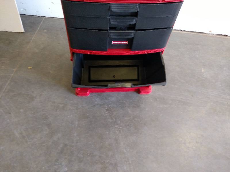 lot 12 image: Craftsman Poly Rolling Tool Cabinet...