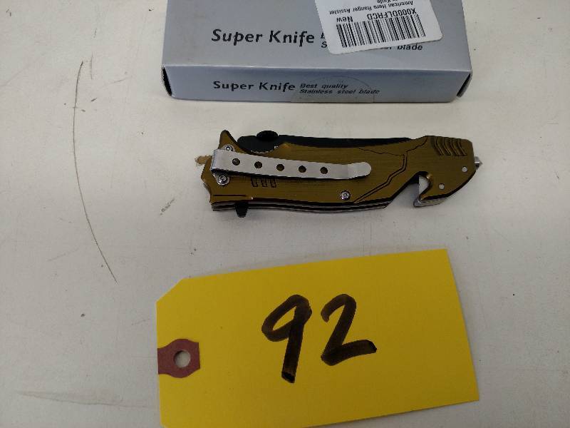 lot 92 image: Super Knife YC-515RG Lock Blade Res...