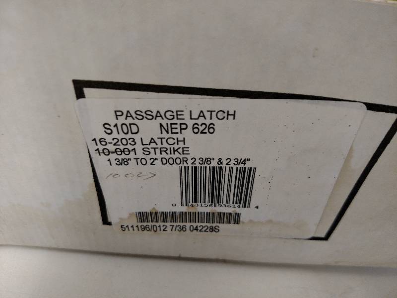 lot 21 image: Schlage Passage Latch