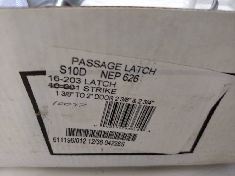lot 22 image: Schlage Passage Latch