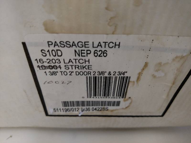 lot 23 image: Schlage Passage Latch