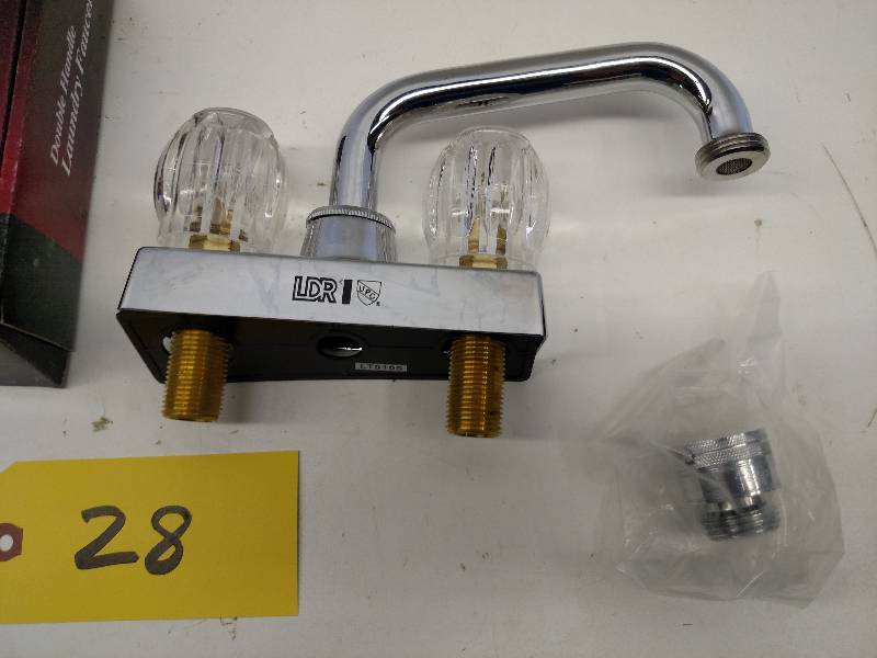 lot 28 image: LDR Double Handle Laundry Faucet