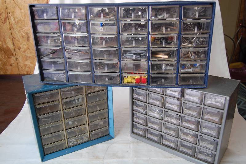 Storage Drawers with Misc Hardware
