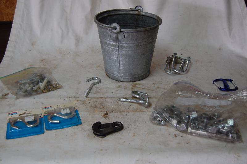 Bucket of Misc Hardware