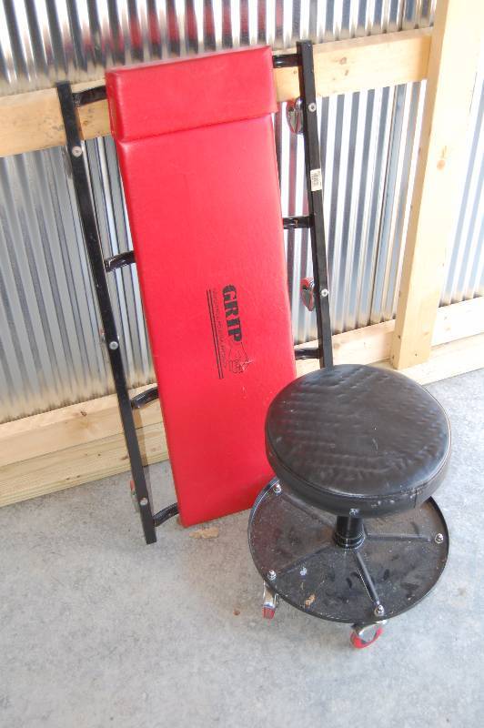 Shop Stool and Mechanics Creeper