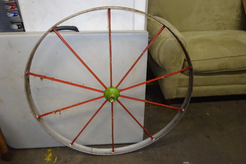lot 5 image: Vintage Wagon Wheel Steel