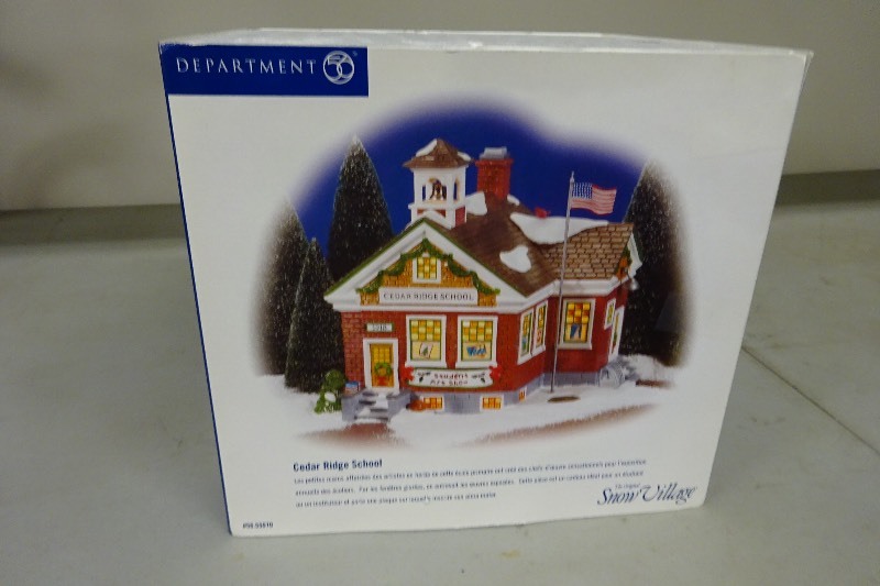 lot 25 image: Dept. 56 Cedar Ridge School snow village