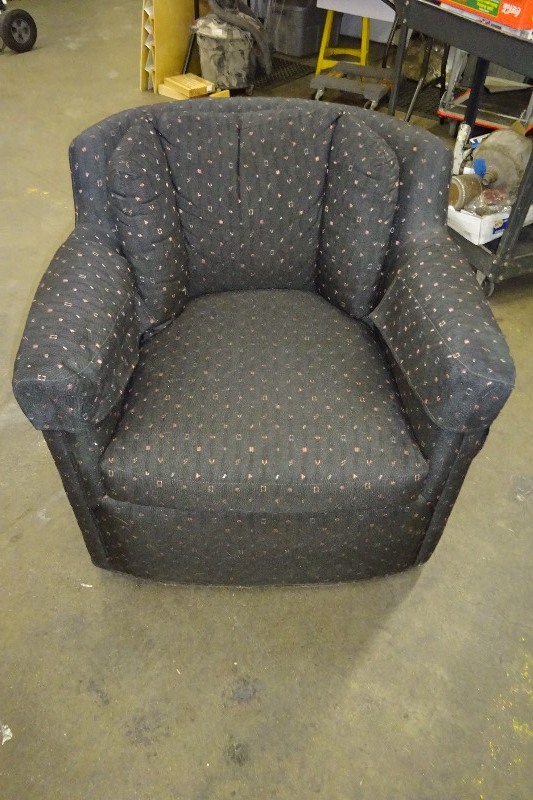 lot 66 image: Cloth rocking swivel chair