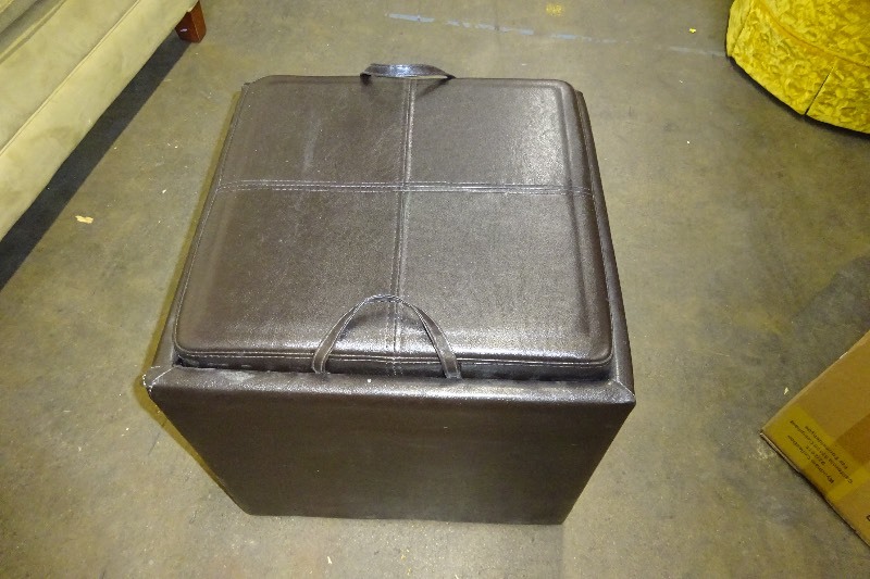 lot 67 image: Foot stool Chest like leather