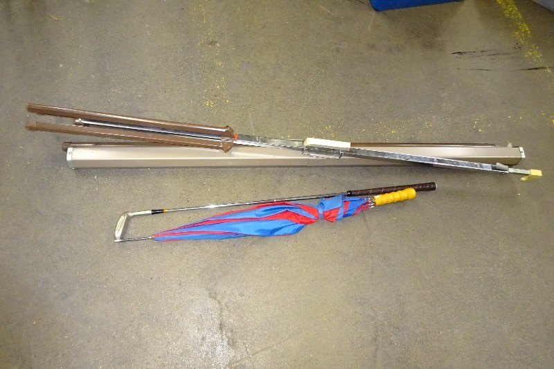 lot 136 image: Movie screen, umbrella