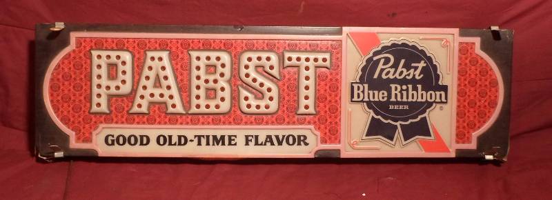 lot 1 image: Pabst Blue Ribbon Window Sign