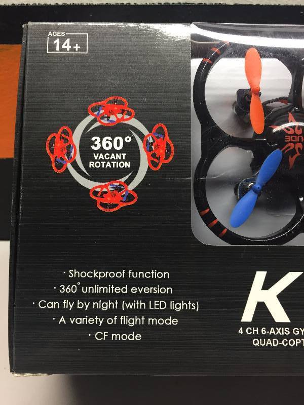 lot 49 image: K101 GYRO QUAD COPTER