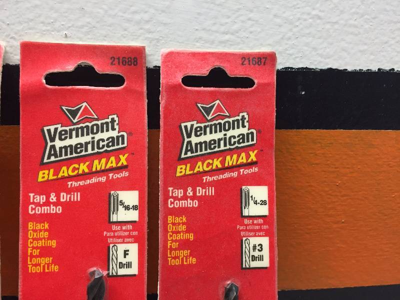 4 VERMONT AMERICAN BLACK MAX TAP DRILL COMBOS