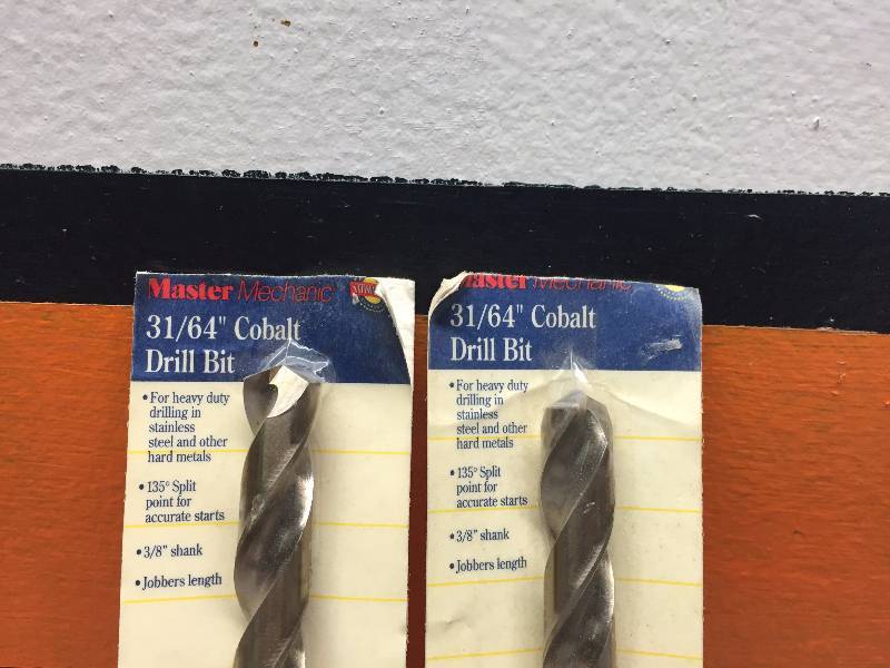 2-31-64 COBALT DRILL BITS, MASTER MECHANIC, 38 SHANK