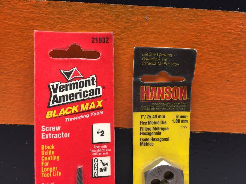 DEWALT, 716 COBALT TWIST BIT, SCREW EXTRACTOR, HEX METRIC DIE