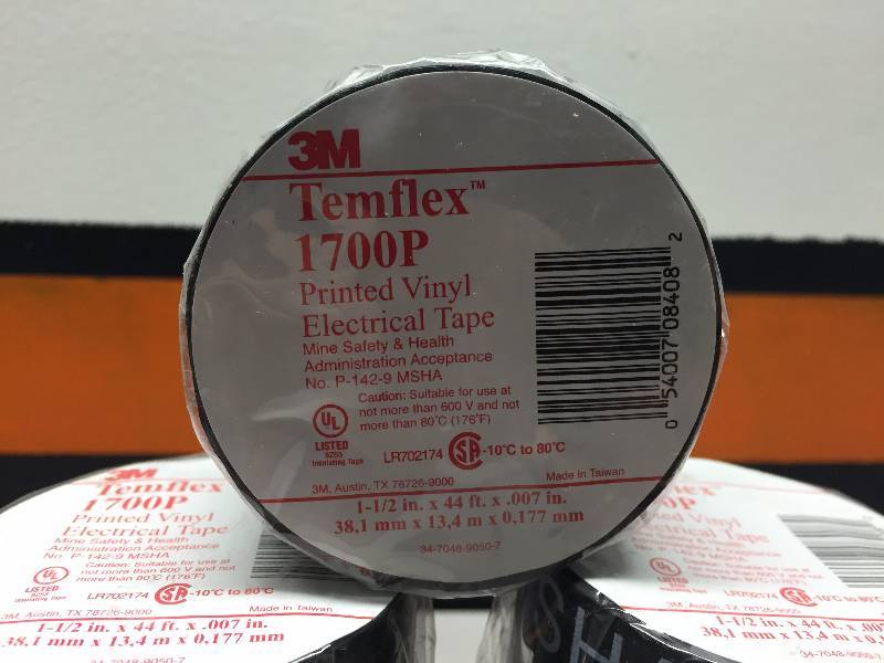9 - 3 MM TEMFLEX PRINTED VINYL ELECTRICAL TAPE