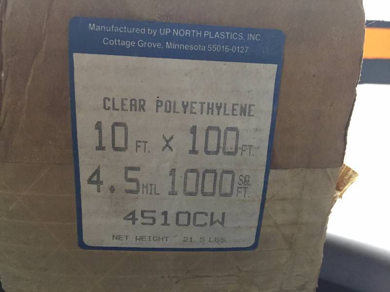POLYETHYLENE CLEAR 10 X 100 4.5 MIL 1000 SQ FT