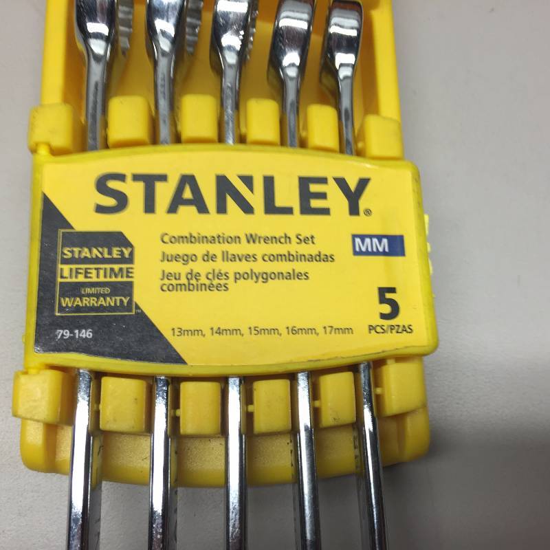 STANLEY 5 PC COMBINATION WRENCH SET, 13-17 MM