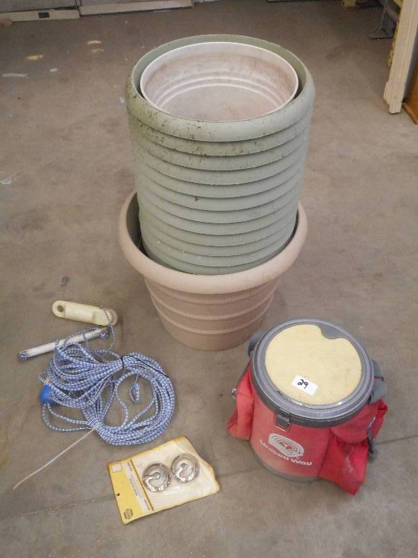 lot 29 image: Lot Of 5-Gallon Bucket Seat, Plant...