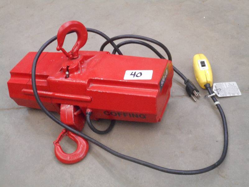 lot 40 image: Like New Coffling 500# 120Volt Elec...