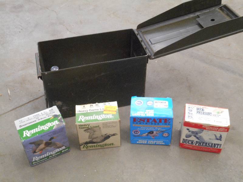 lot 82 image: Steel Ammo Case With (4) Boxes Of 1...