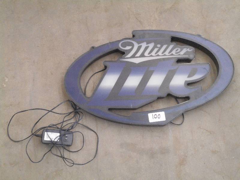 lot 100 image: 24 Miller Time Sign, Works ...