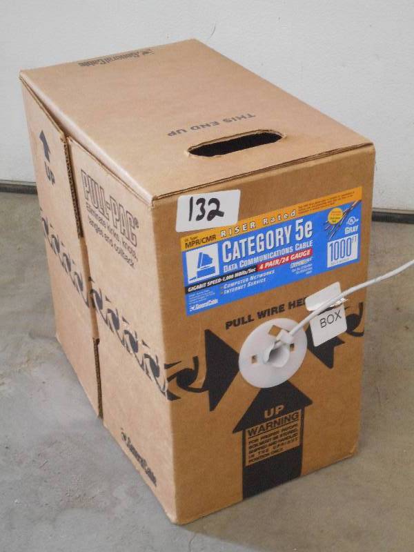 lot 132 image: Partially Used 1000ft Spool Of Cate...