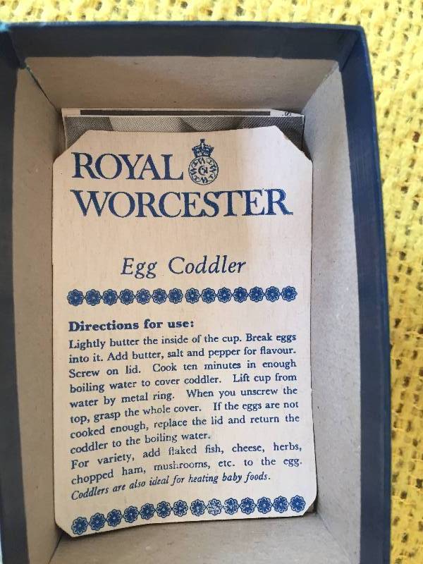 lot 31 image: New In Box Vintage Collectible Royal Worcester Egg Coddler Made In England - Excellent Condition