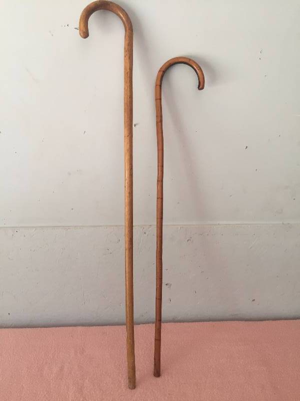 lot 49 image: Vintage Collectibles - 2 Canes and a Bamboo Fishing Pole
