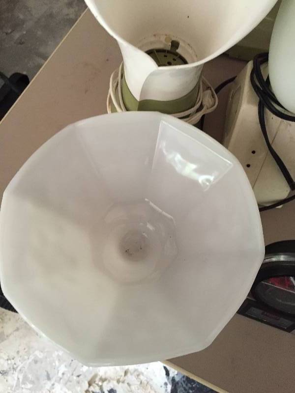 lot 81 image: Vintage Collectible Small Appliance Lot  Milk Glass Pedestal Bowl