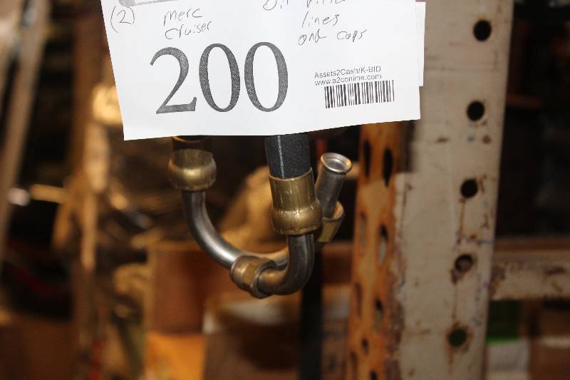 lot 200 image: Lot of (2) MerCruiser Remote Oil Filter Lines and Caps