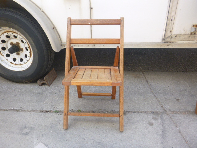 Vintage Wood Folding Chair