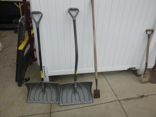 2 Snow Shovels and Chisel