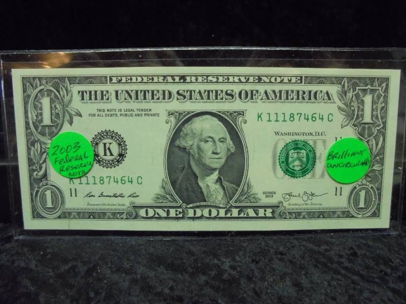 2003 Federal Reserve Note, UNCIRCULATED, Sequential with Lots 3-6