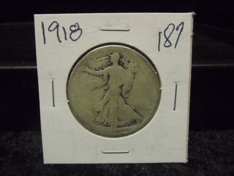 1918 Walking Liberty Half Dollar, Silver