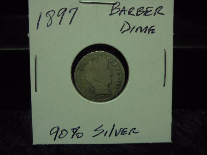 1897 Barber Dime, 90% Silver