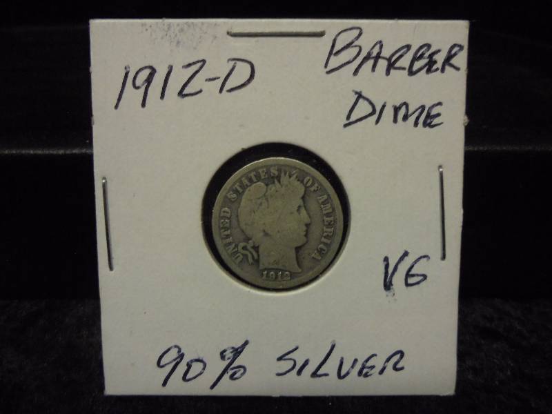 1912-D Barber Dime, 90% Silver