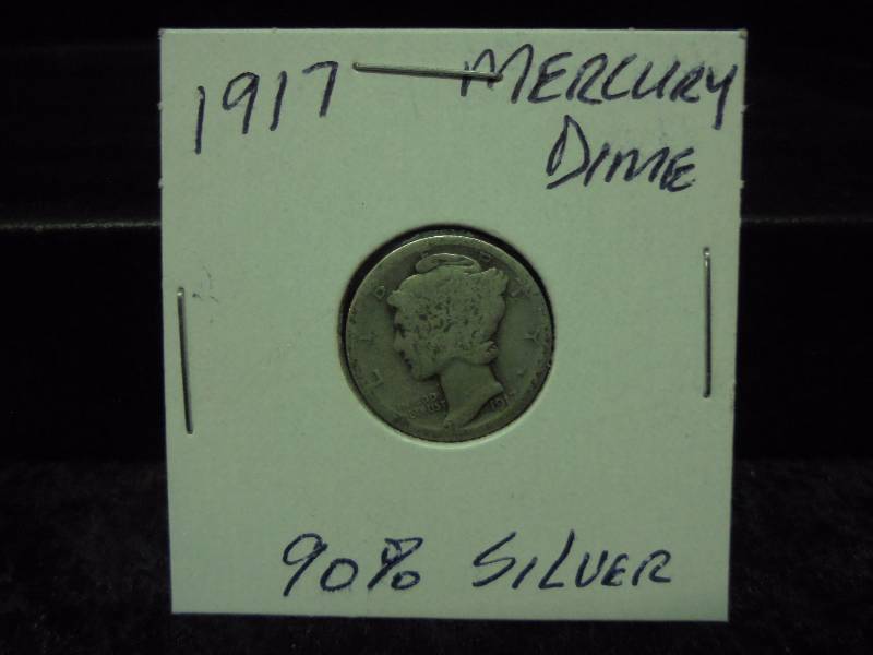 1917 Mercury Dime, 90% Silver