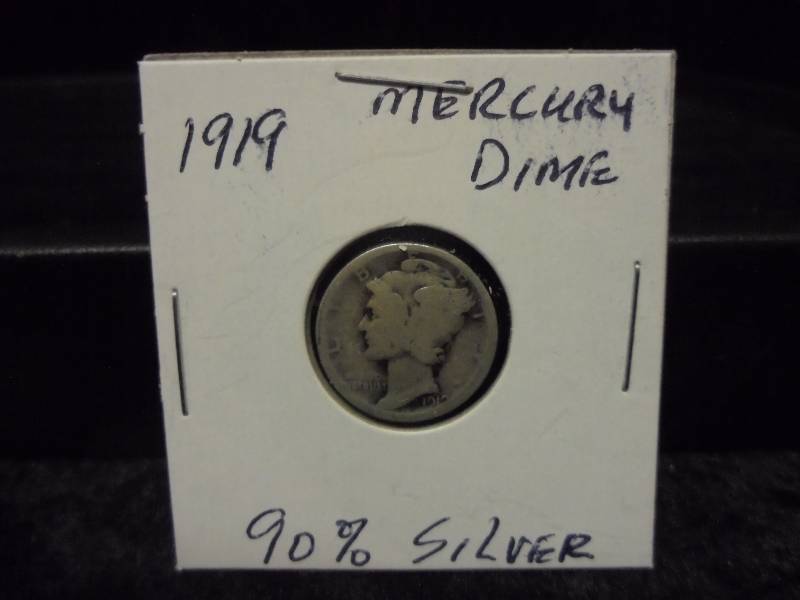 1919 Mercury Dime, 90% Silver