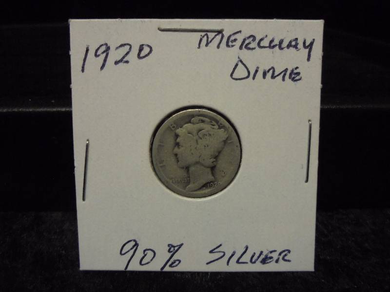 1920 Mercury Dime, 90% Silver