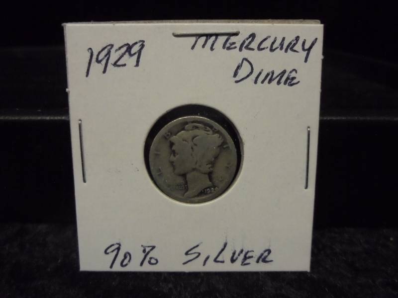 1929 Mercury Dime, 90% Silver