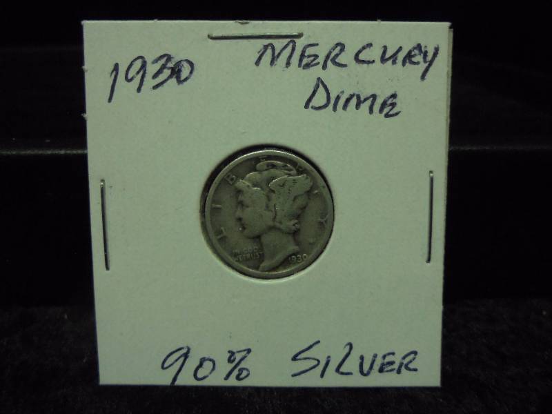 1930 Mercury Dime, 90% Silver