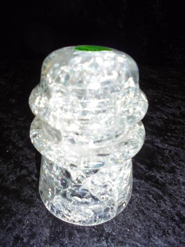 1946 Hemingray 17 Clear Crackled Insulator