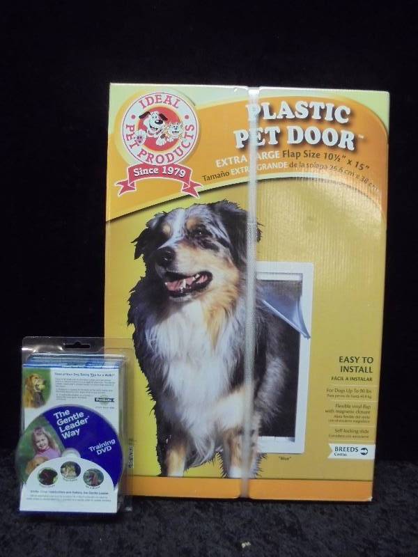 XL Plastic Pet Door & Gentle Leader Headcollar - NEW