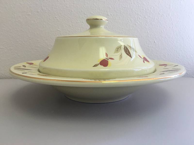 AUTUMN LEAF JEWLE TEA BUTTER DISH 60TH ANNIVERSARY