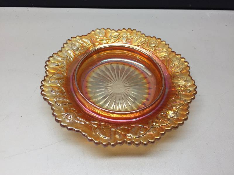 CARNIVAL GLASS BUTTER DISH