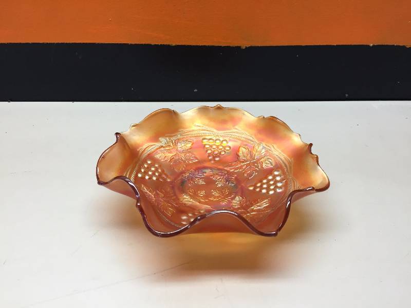 CARNIVAL GLASS SAUCER TYPE BOWL
