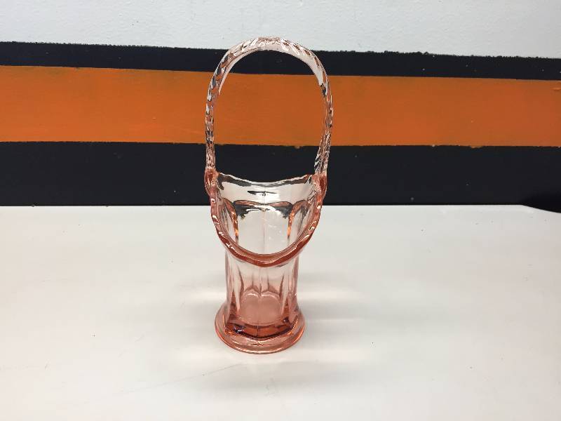 PINK GLASS BASKET