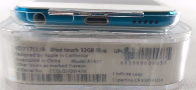 lot 64 image: Apple iPod touch 32GB (5th Generation) Blue iCLOUD LOCKED