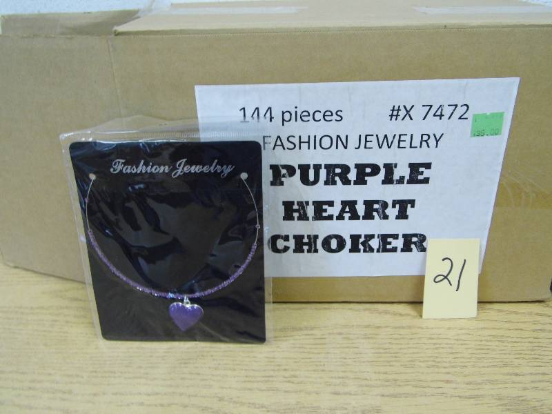 Purple Heart Choker Necklace